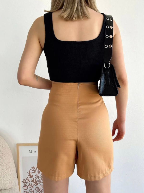 Dört çıtçıtlı Gabardin şort etek s249001 - Görsel 3
