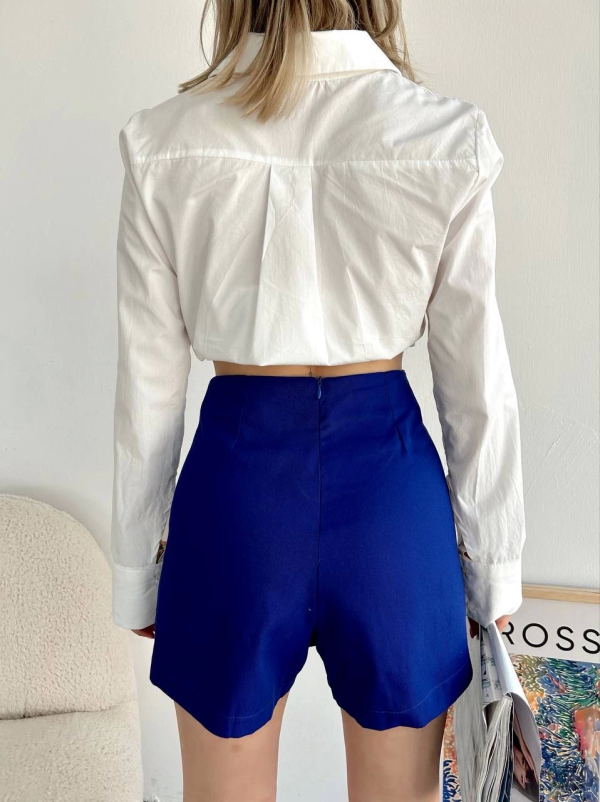 Gabardin fermuarlı şort etek S24906 - Görsel 3