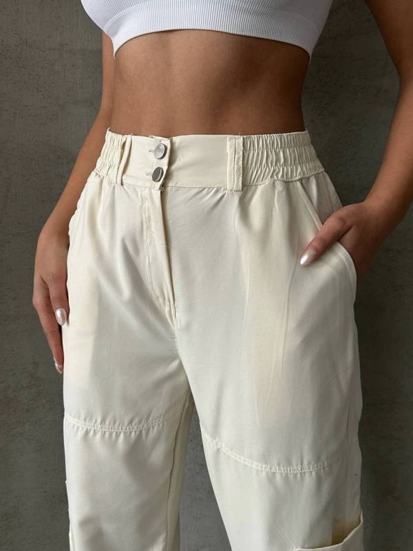 Jogger lastik paça pantolon - Görsel 6