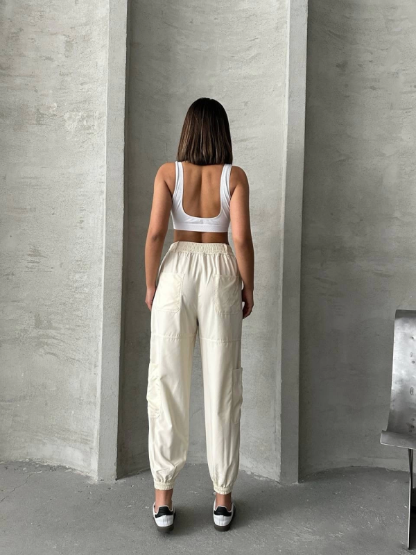 Jogger lastik paça pantolon - Görsel 3