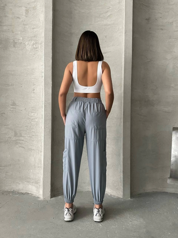 Jogger lastik paça pantolon - Görsel 5