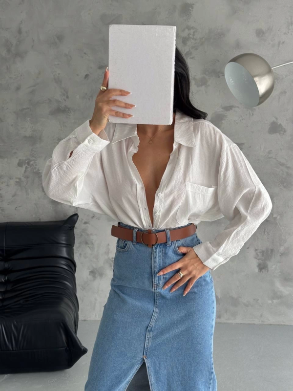 Modal oversize cepli gömlek - Görsel 5