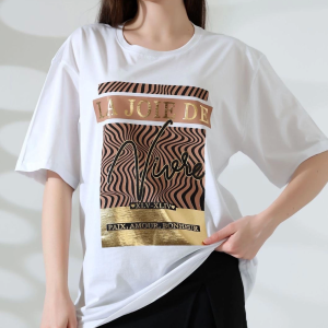 Varak çizgili Oversize tişört